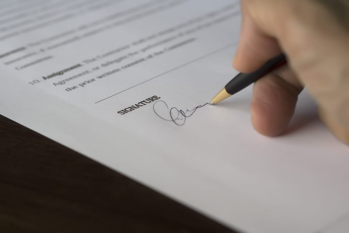 firma per concessione del prestito