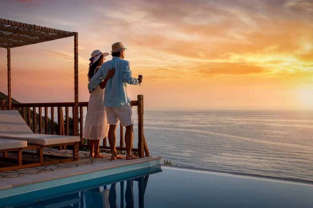 Coppia vede tramonto