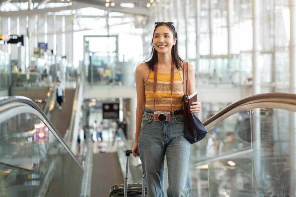 Turista aeroporto
