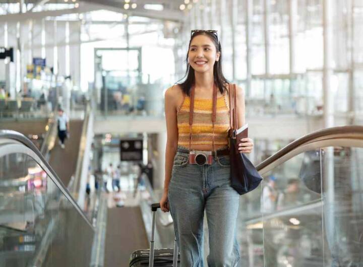 Turista aeroporto