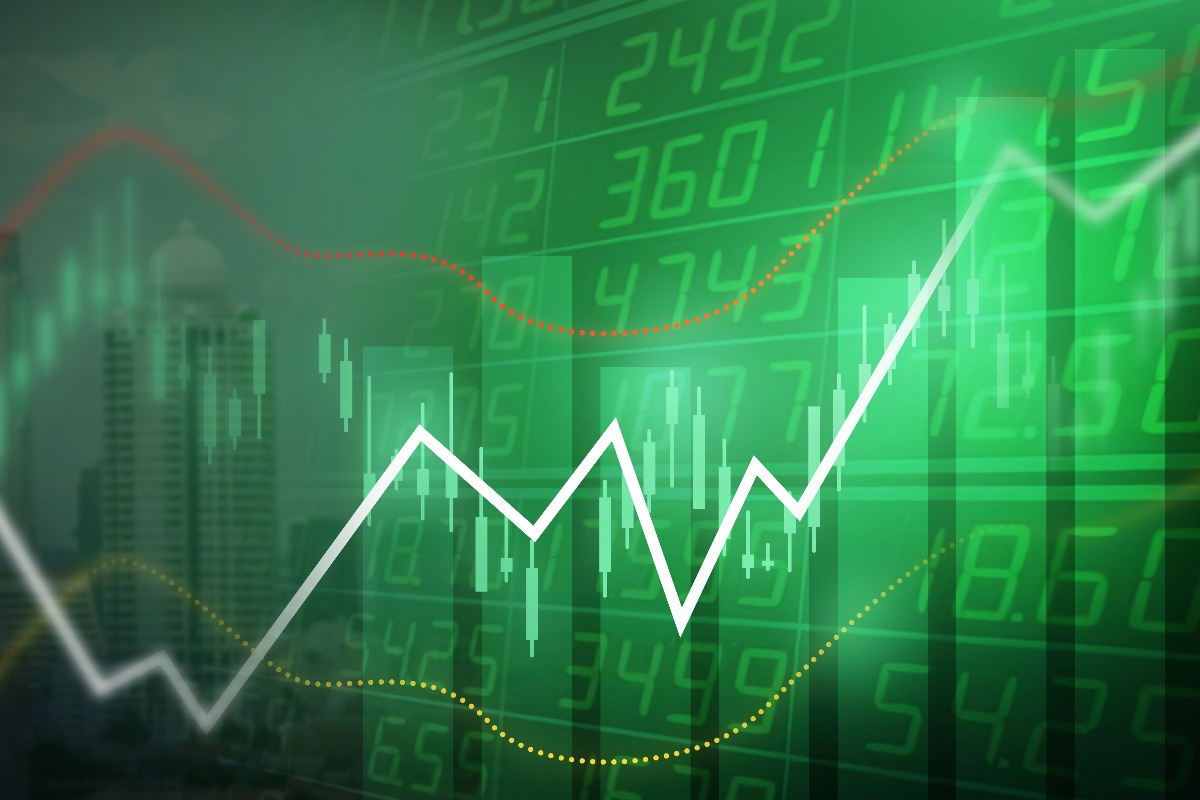 Grafico di borsa verde: segnale di investimenti e mercato in crescita.